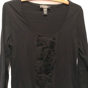 Cable & Gauge embellished black top